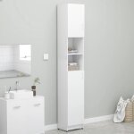 626&{home} armoire colonne de salle de bain blanc 32x255x190 cm agglomr armoire pour salle d?eau cuisine ...
