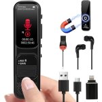 64gb enregistreur vocale - 3072 kbps num�rique avec activation vocale lecture & r�duction du bruit