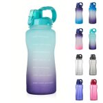 64oz gourde de sport bouteille deau de avec horodatage inhalable avec de la paille convient pour gym ...