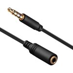 6535064 c�ble jack 35 mm m�le - femelle 4 broches noir 3 m[512]