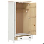 (66409)neufgarde - robe pour petits salons chambres � coucher � 2 portes hill blanc 89x50x170cm - bois ...