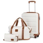 Kono ensemble de valises 66x45x26cm abs bagage valise rigide  4 roulettes valise de voyage + sac cabine ...