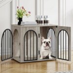 68cm cage pour chiens table dappoint niche moderne pour chiens int�rieur cage pour chiots 3 portes porte ...