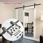 6ft tringle rail porte coulissante coulissant systme de voie roue de poulie de rail de porte suspendu ...