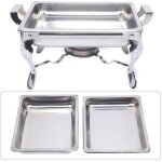 6l chafing dish pan acier inoxydable restauration réchauffeur de réchauffeur récipient avec couvercle ... 6l chafing dish pan acier inoxydable restauration réchauffeur de réchauffeur récipient avec couvercle ...