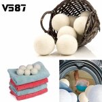 6pcs balle de lavage boule laine s�che - linge r�utilisable naturel bo70377