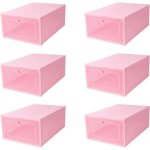 6pcs boîtes de rangement à chaussures clear empilable chaussures conteneurs organisateurs avec couvercles ... 6pcs boîtes de rangement à chaussures clear empilable chaussures conteneurs organisateurs avec couvercles ...