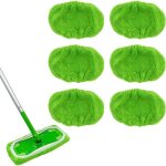 6pcs chiffons de sol lingettes reutilisable chiffons compatible pour swiffer sweeper mopconvient pour ...