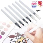 6pcs couleur leau grande capacit peinture souple pinceau marqueur aquarelle dessin stylos