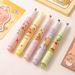 6pcs dessin anim� capybara surligneur stylo �criture lisse s�chage rapide stylos �cole fournitures de ...