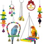 6pcs jouet perroquet oiseau suspendu balanoire dchiquetage mcher perches jouet perroquets pour cage ...