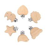 6pcs kit animal sucette clip bb attache ttine bois naturelpince attache tetine clip attache sucette ...