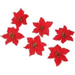 Paillettes artificielles - zgeer - fleur de noel - rouge - 13cm - dcorations intrieures