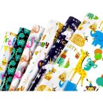 6pcs papier cadeau pour enfants feuilles de papier demballage cadeau pour anniversaire vacances mariage ...