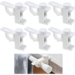 6pcs support de tringle  rideau rglable support de pince porte - rideaux support tringle rideaux sans ...