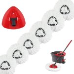 6pcs vadrouilles de rechange pour vileda o - cedar turbo 2 en 1 easywring & clean compatible ttes de ...