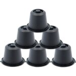 Capsules rechargeables nespresso - 6x - noir - plastique - cylindrique