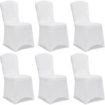 Detex 6x housses de chaise lastiques blanc nol mariages vnements ftes forme universelle couverture ...