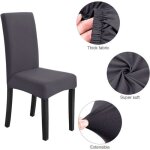 6x housse de chaise extensible gris xl couverture de chaise pour salle  manger slipcover dcoration ...