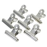 6x pince set mtal bulldog liant facture lettre document papier billet 50mm