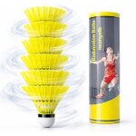 6x volants de badminton jaunes - pour entra�nement & comp�tition int�rieur & ext�rieur