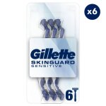 6x6 rasoirs jetables skinguard gillette