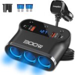 7 - en - 1 multi prise allume cigare 300w12v / 24v chargeur allume cigare usb voiture 3 prise dual 30w ...