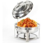 75l chauffe - plat rond en acier inoxydable restaurant buffet chaud banquet buffets chauffants pot cover ...