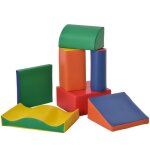 Homcom - blocs de construction en mousse - epe - 40x40x20cm - multicolore