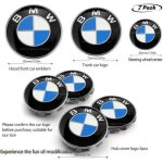 7 pi�ces fibre de carbone embl�me logo sigle bmw capot / coffre 82mm / 74mm / 68mm / 45mm s�rie 1 / 3 ...
