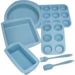 7 pièces moule à gâteau bleu toast pain pâtisserie outils de cuisson rectangulaire rond 7 pièces moule à gâteau bleu toast pain pâtisserie outils de cuisson rectangulaire rond