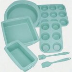 7 pi�ces moule � g�teau bleu toast pain p�tisserie outils de cuisson rectangulaire rond