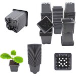 30 godets plastique 8cm pour semis bouturage r�utilisables et r�sistants - pots pratiques avec trous ...