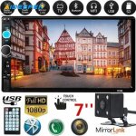 7012b radio fm avec lecteur de voiture mp5 stro  cran tactile 7 pouces avec camra