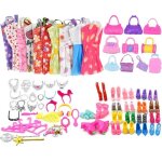 Lot de 70 vtements et accessoires pour poupe barbie de 30 cm - rose - pour enfant de 3 ans et plus