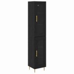 [7115575]enfilade meuble haut - buffet de salonmeuble de rangement 2 pcs ch�ne noir verrepoids:30. 97 ...