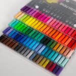 72 couleurs aquarelle stylos feutres double pointe fine feutre coloriage adulte avec enfants pour dessin ...
