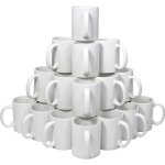 72 tasses blanches 11oz avec boites cadeaux