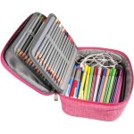 72 trousse de crayon rangement  stylo crayon couleur / graphite pour enfant(rose)
