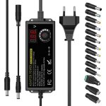72w adaptateur secteur universel ac � dc 3v - 12v - 24v transformateur r�glable avec affichage led tension ...
