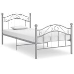 73858europe� new cadre de lit adulte unique & classic beds: 90 x 200 cmlit couche gris m�tal 90 x 200 ...