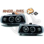 7423480 paire de feux phares angel eyes noir pour seat ibiza - cordoba - vario 6k de 1993 a 1999