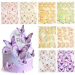 76 pices papillon decoration gateau papillon cupcake toppers happy birthday dcorations de gteau papillon ...