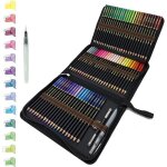 76 pinceau aquarelle crayons de couleurs aquarellable dans une trousse artistes dbutants  crayons personnali ...