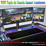 780 * 300 * 4mm tapis de souris gamer lumineux gaming mouse pad avec led r�tro - eclairage rgb