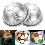 7cm sur 3cm moule � g�teau en aluminium ballon de football 3d 3 tailles moule � g�teau en aluminium demi ...