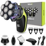 7d tondeuse pour hommes chauves tondeuse � t�te d�tachable avec �cran led utilisation � sec / humide ...