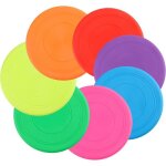 7pcs frisbees pour chien18cm frisbee jouet pour chiens frisbee jouet en caoutchouc pour entra�nement ...