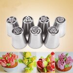 7pcs inox douilles p�tisserie fleur g�teau d�cor embout nozzle buse cuisine