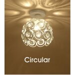 Plafonnier cristal led 7w pour entre salon et cuisine - blanc